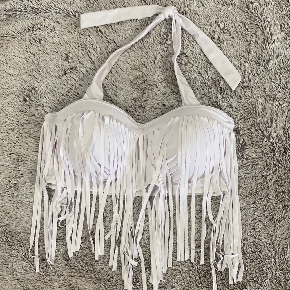 Fringe Bikini Top with Underwire